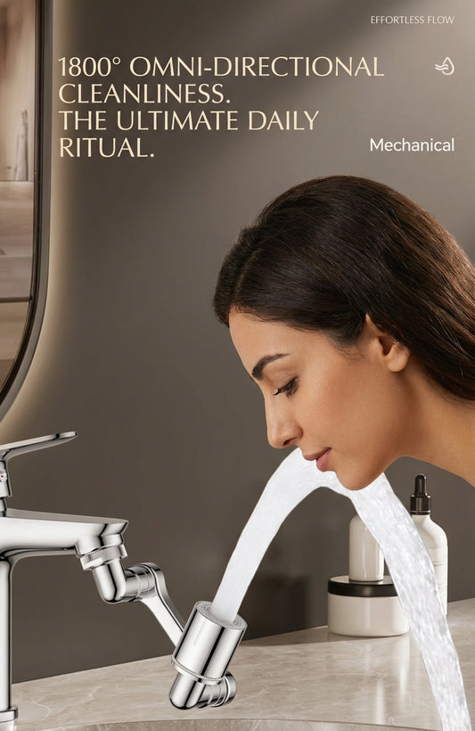 Solid Brass 1440° Swivel Splash-Proof Faucet Extender