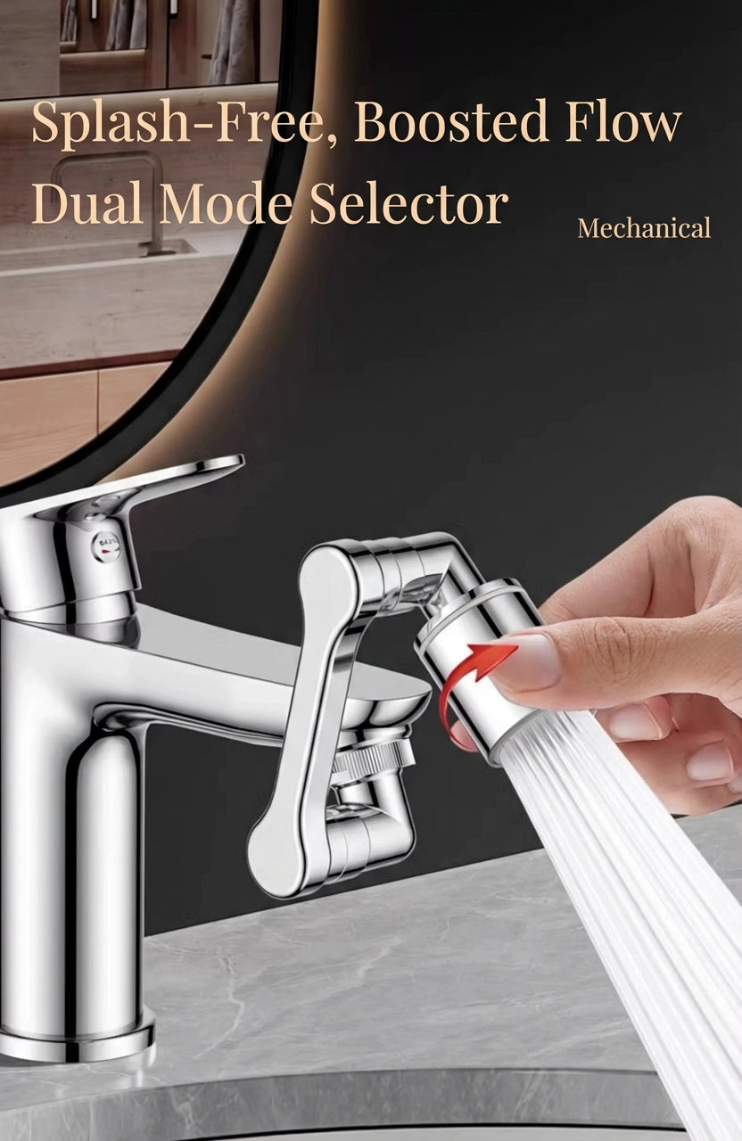 Solid Brass 1440° Swivel Splash-Proof Faucet Extender