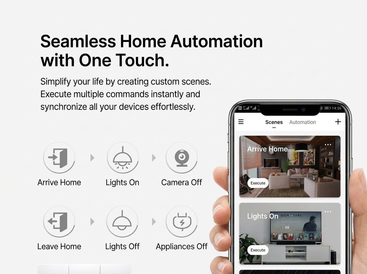 Smart WiFi Wall Light Switch with App & Voice Control