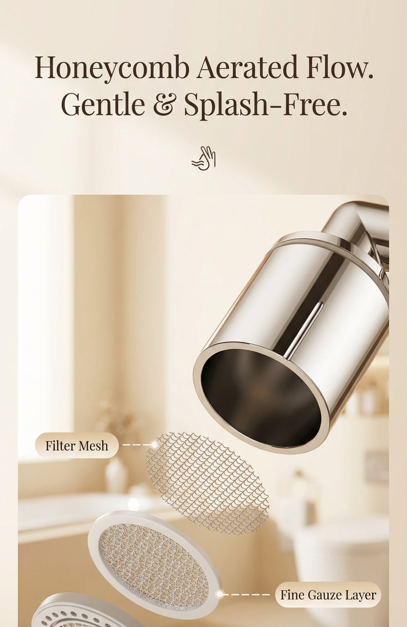 Solid Brass 1440° Swivel Splash-Proof Faucet Extender