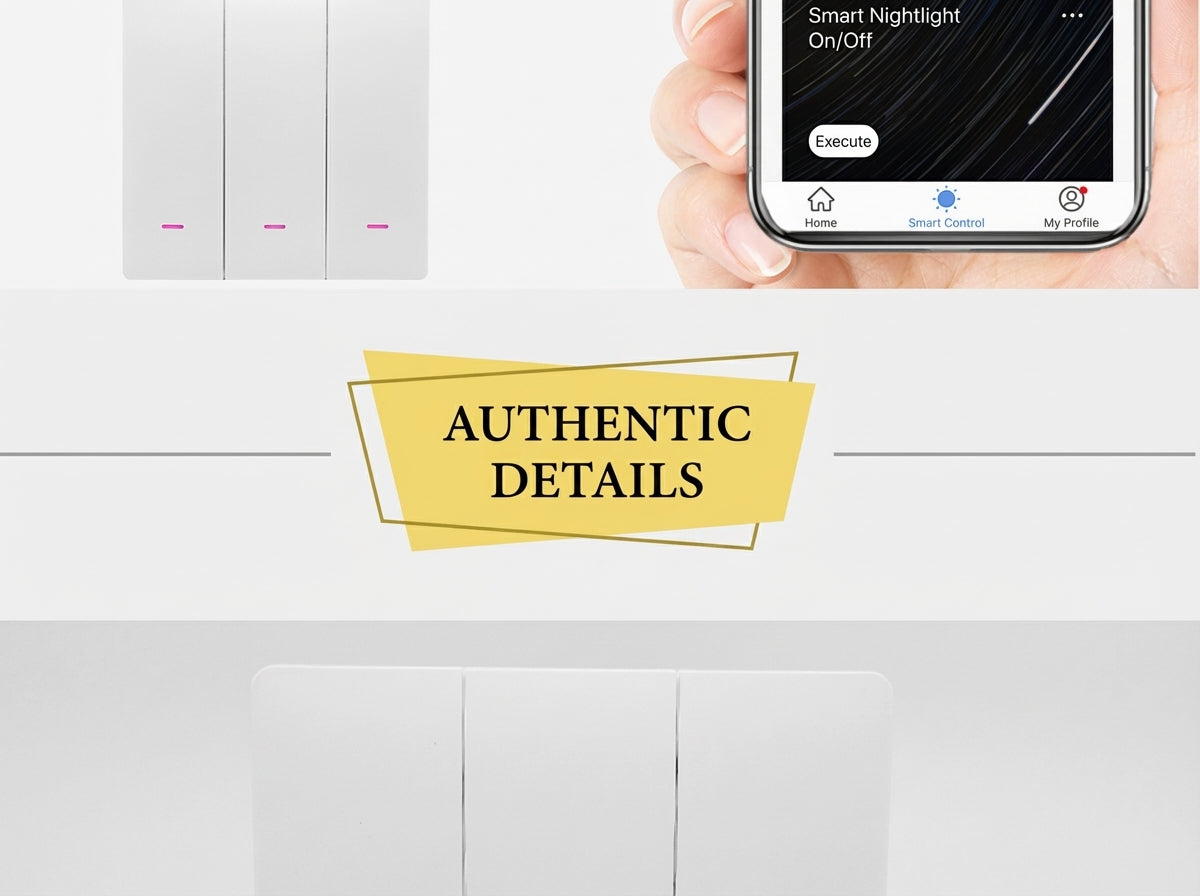 Smart WiFi Wall Light Switch with App & Voice Control