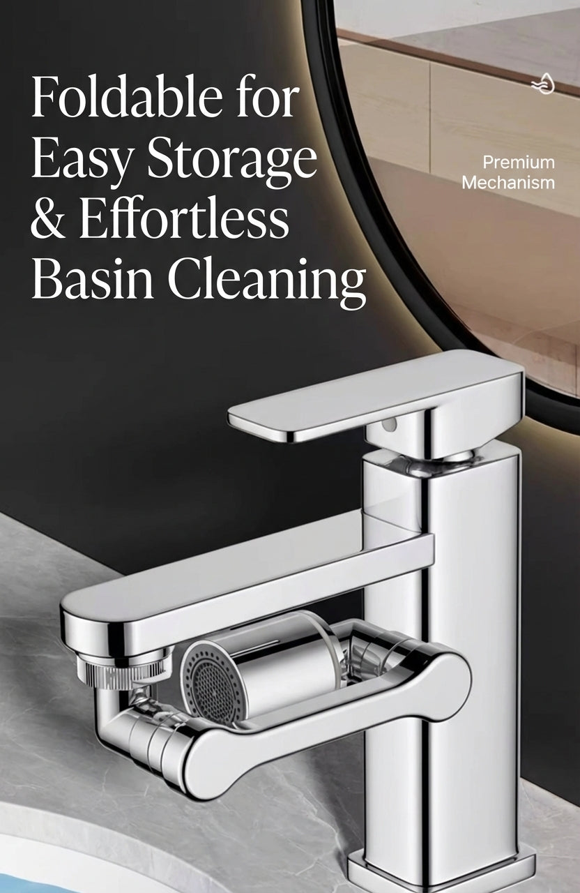 Solid Brass 1440° Swivel Splash-Proof Faucet Extender