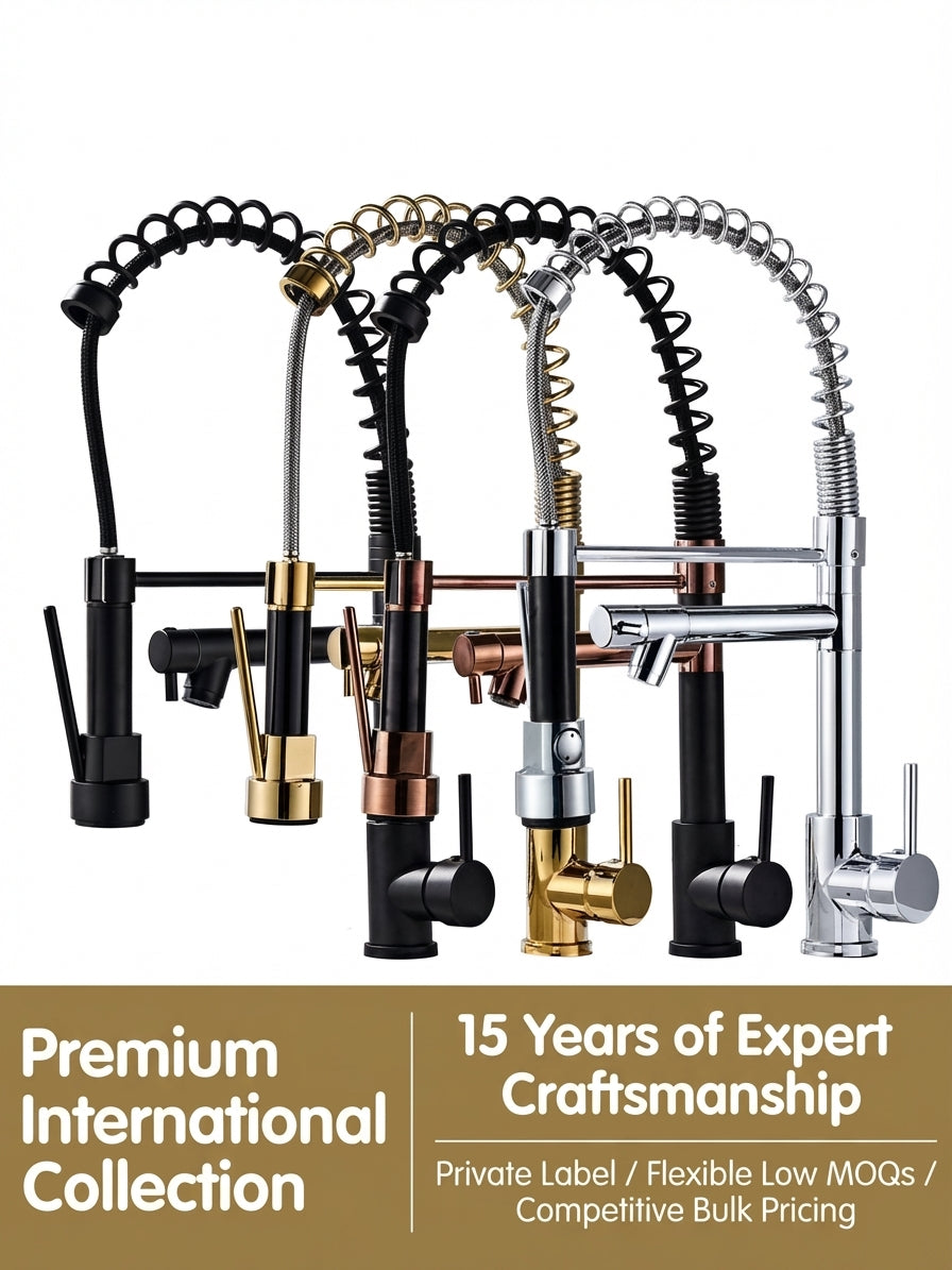 Premium Stainless Steel Commercial Pull-Down Kitchen Faucet