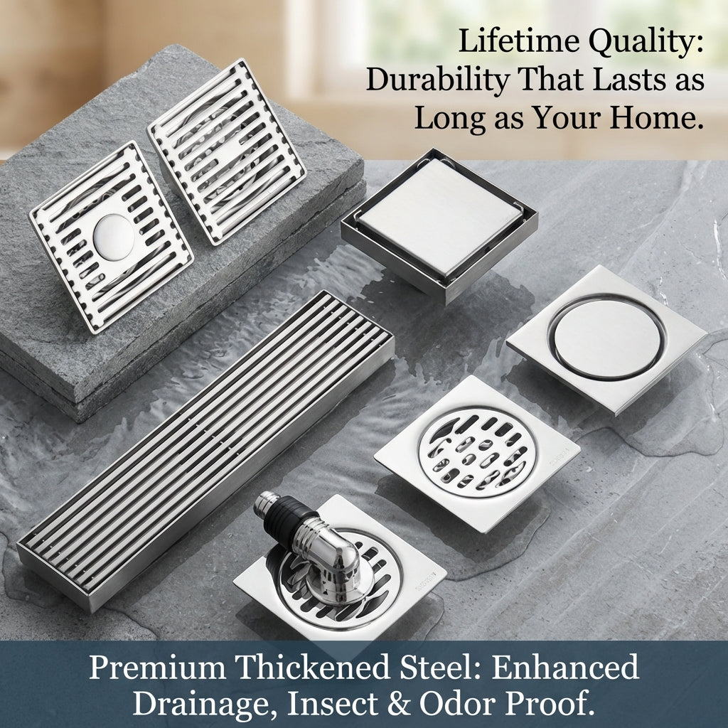 Stainless Steel Anti-Odor Square Floor Drain