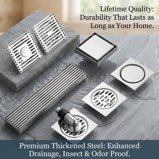 Stainless Steel Anti-Odor Square Floor Drain
