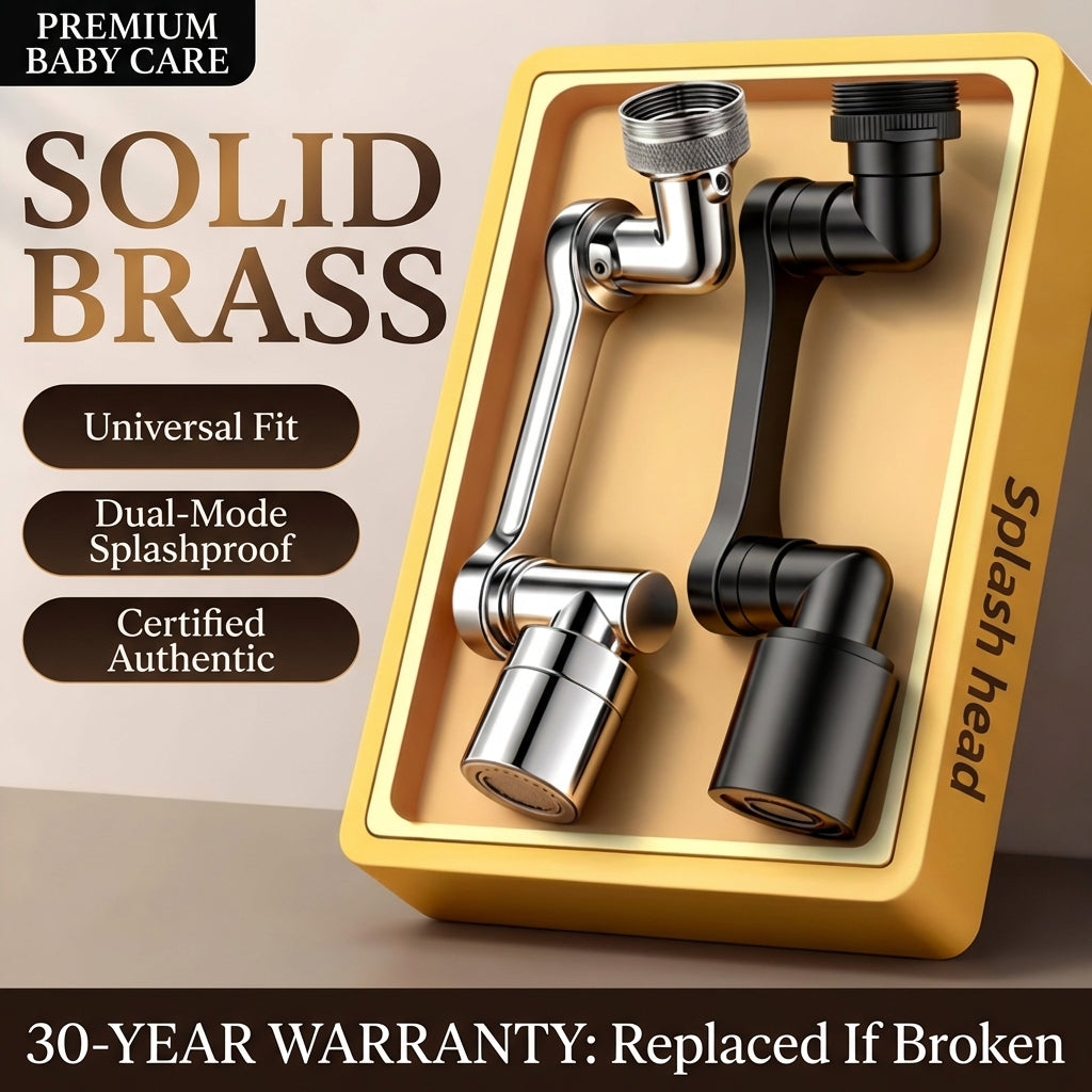 Solid Brass 1440° Swivel Splash-Proof Faucet Extender