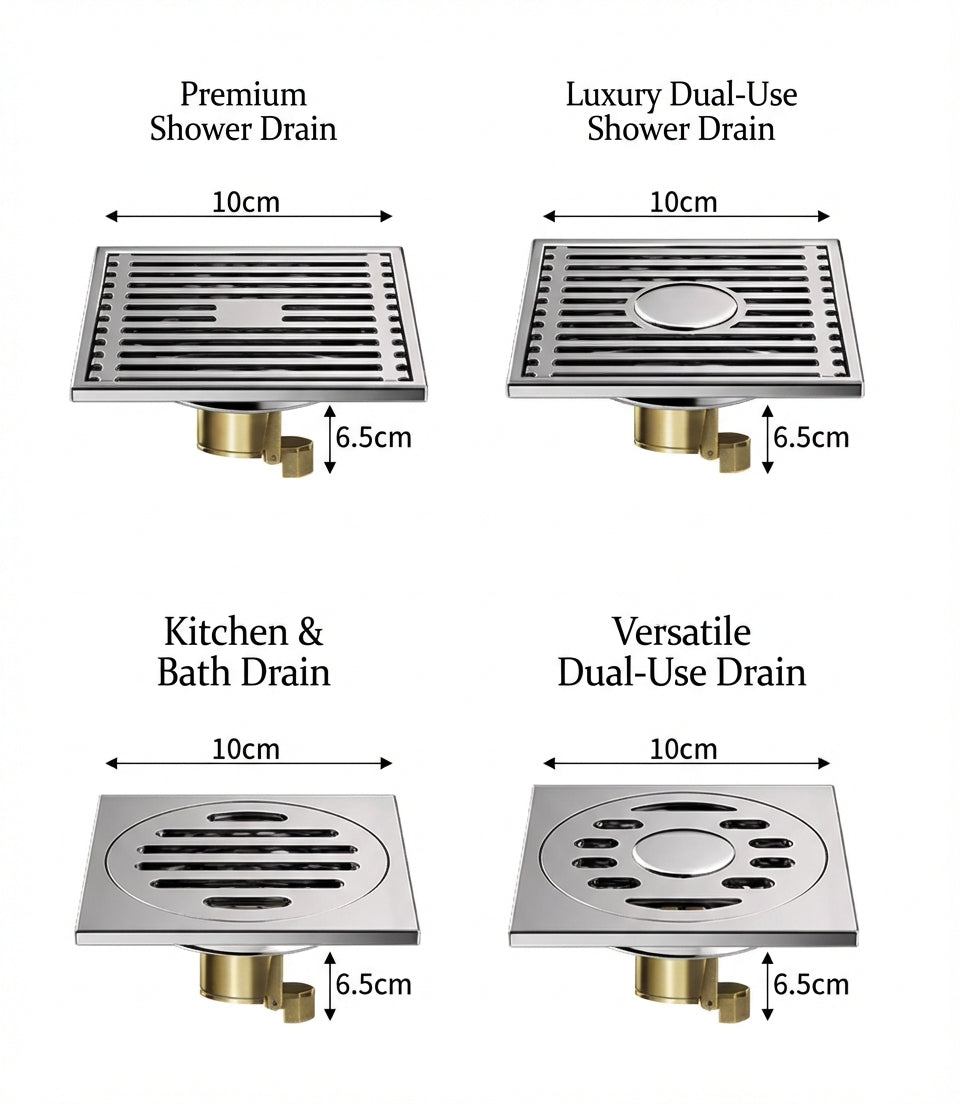 Stainless Steel Anti-Odor Square Floor Drain