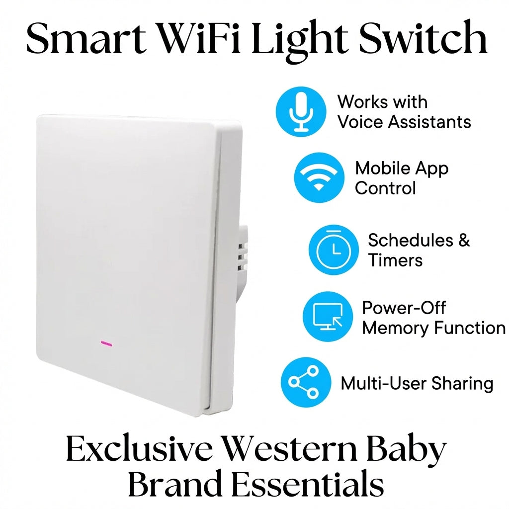 Smart WiFi Wall Light Switch with App & Voice Control