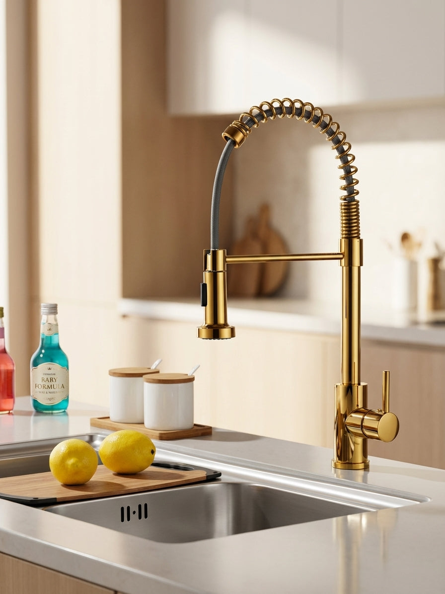 Premium Stainless Steel Commercial Pull-Down Kitchen Faucet