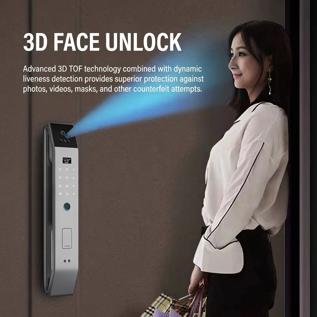 3D Face Recognition Smart Door Lock with Video Display