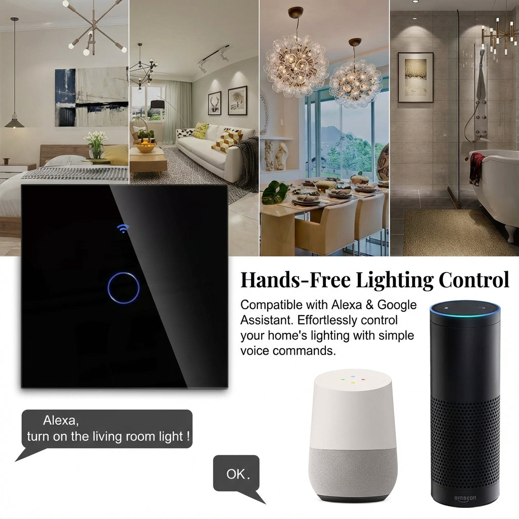 EU WiFi Smart Light Switches Touch Switch