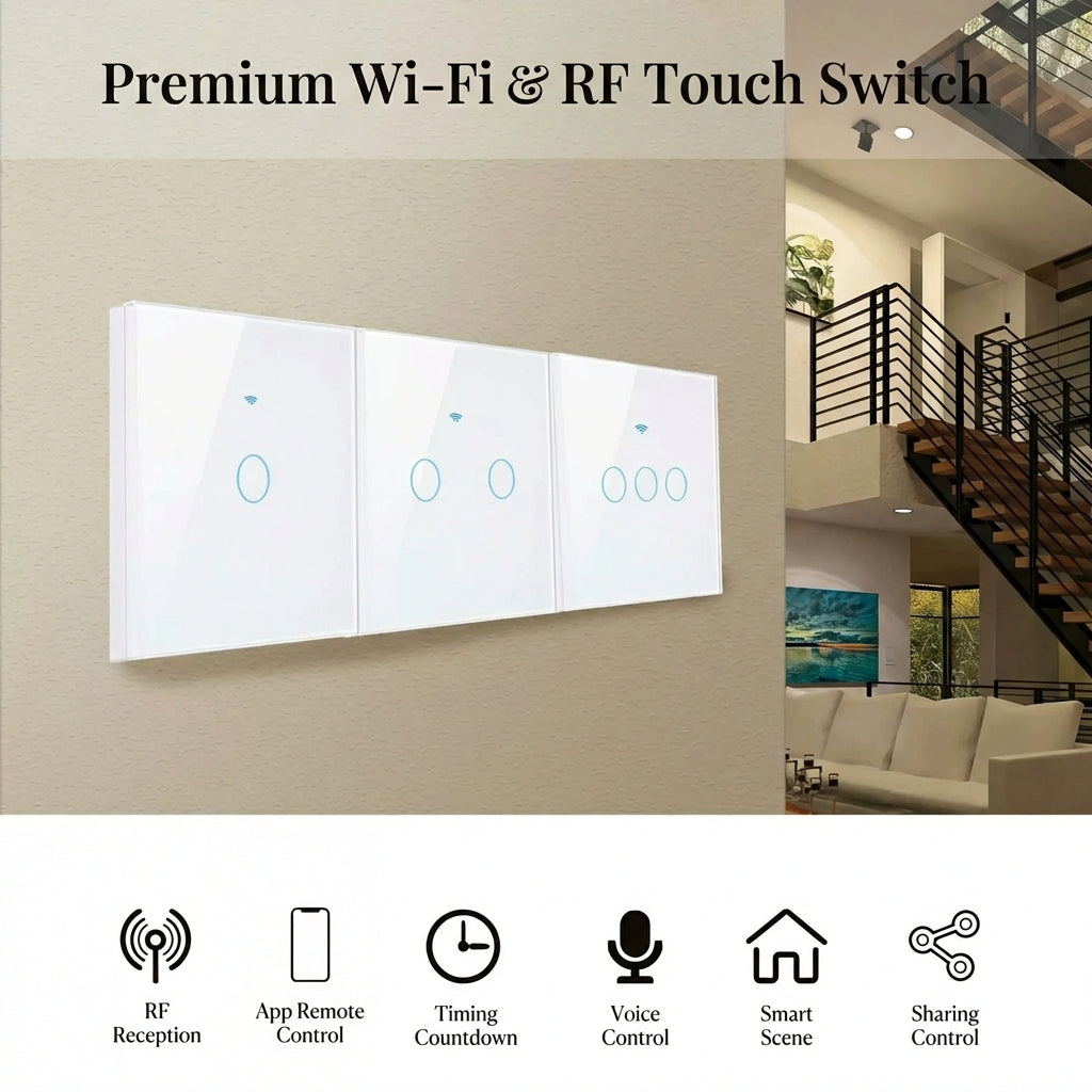 EU WiFi Smart Light Switches Touch Switch