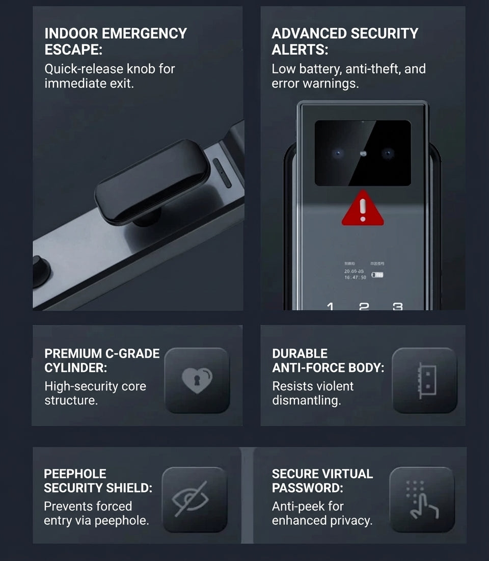 3D Face Recognition Smart Door Lock with Video Display