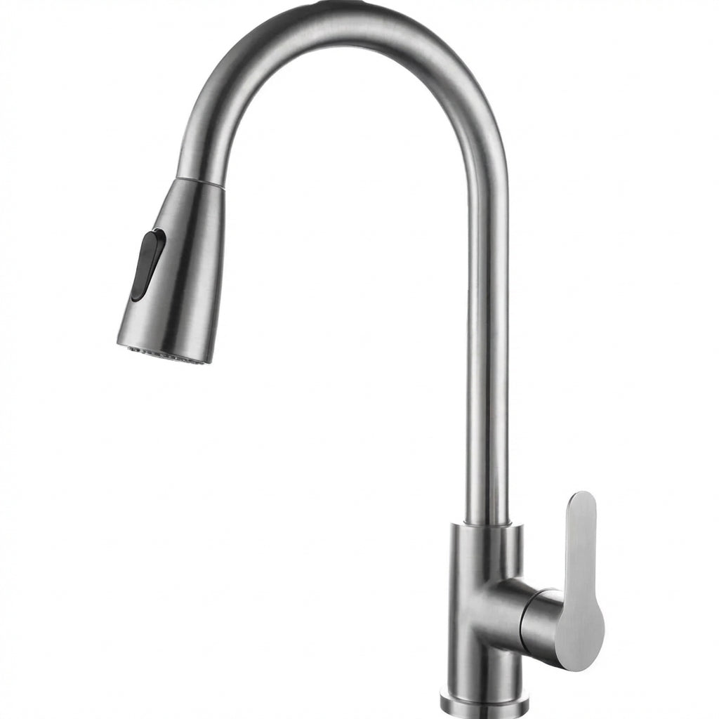 Premium High-Arc Pull-Down Kitchen Faucet with Dual-Function Sprayer