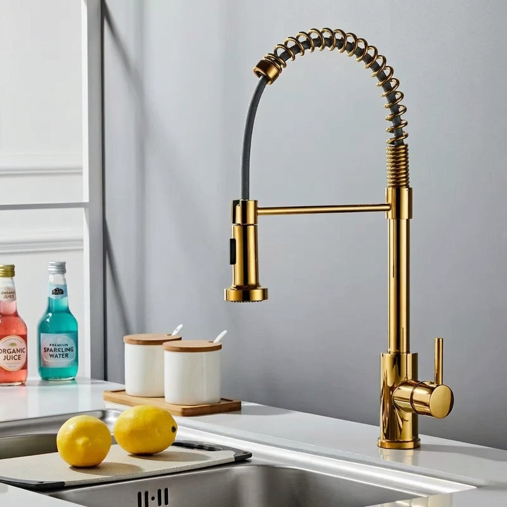Premium Stainless Steel Commercial Pull-Down Kitchen Faucet