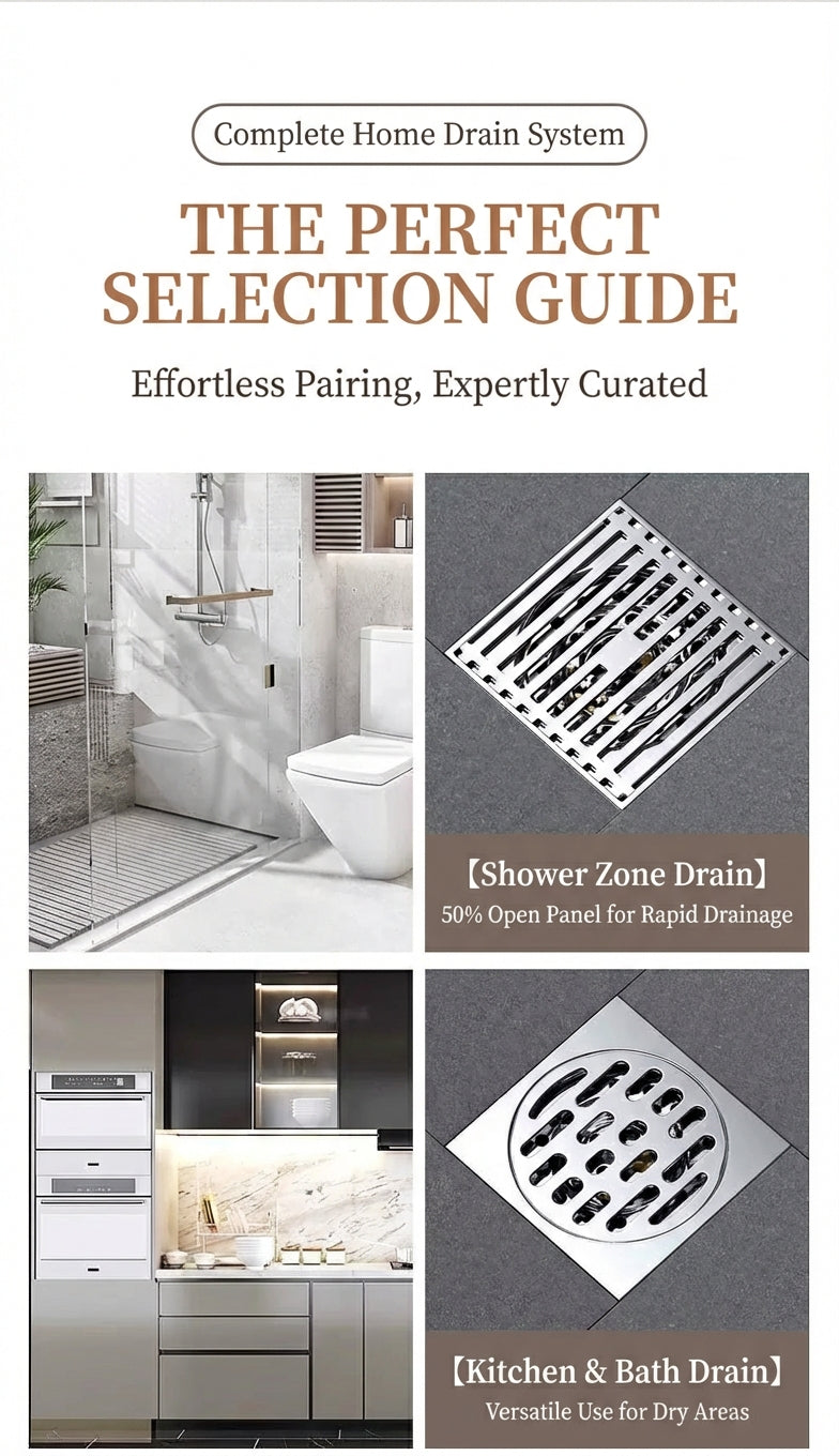 Stainless Steel Anti-Odor Square Floor Drain