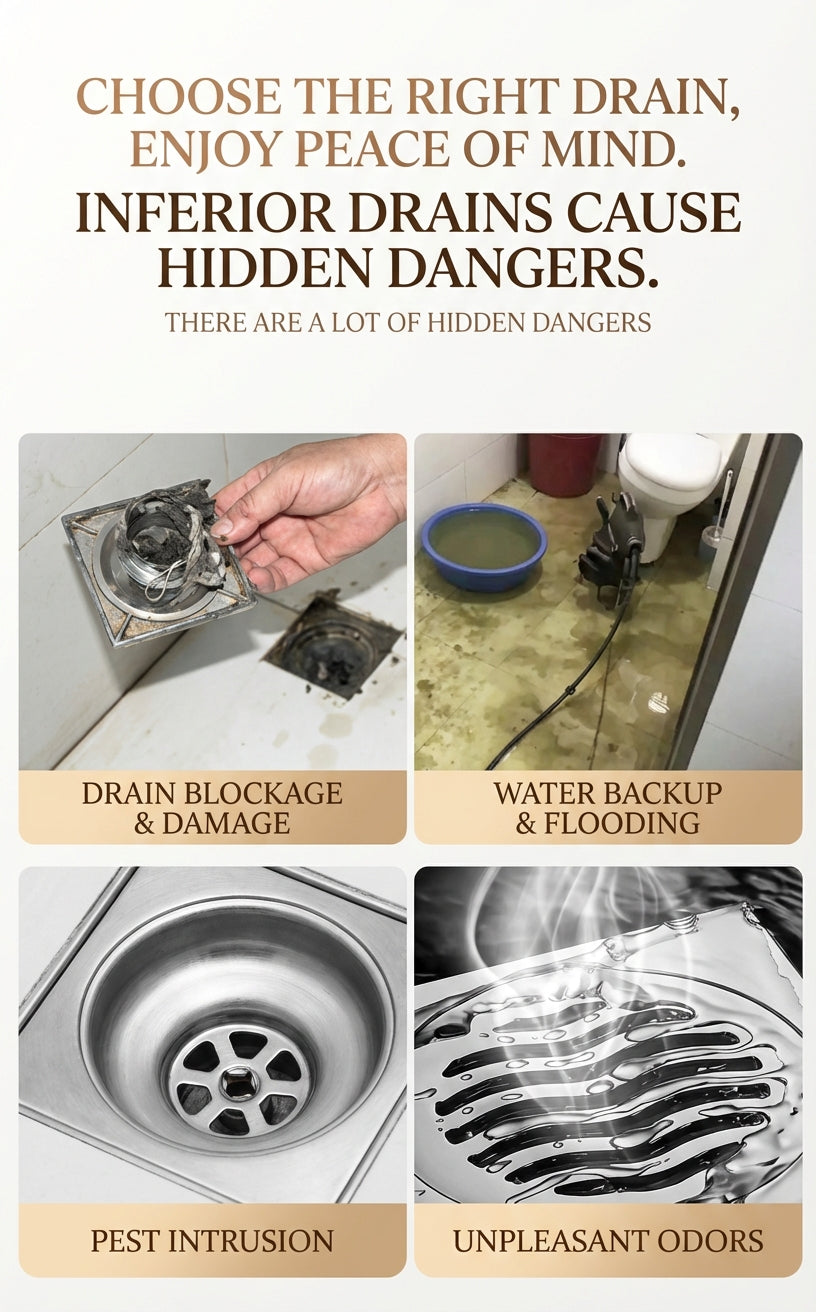 Stainless Steel Anti-Odor Square Floor Drain