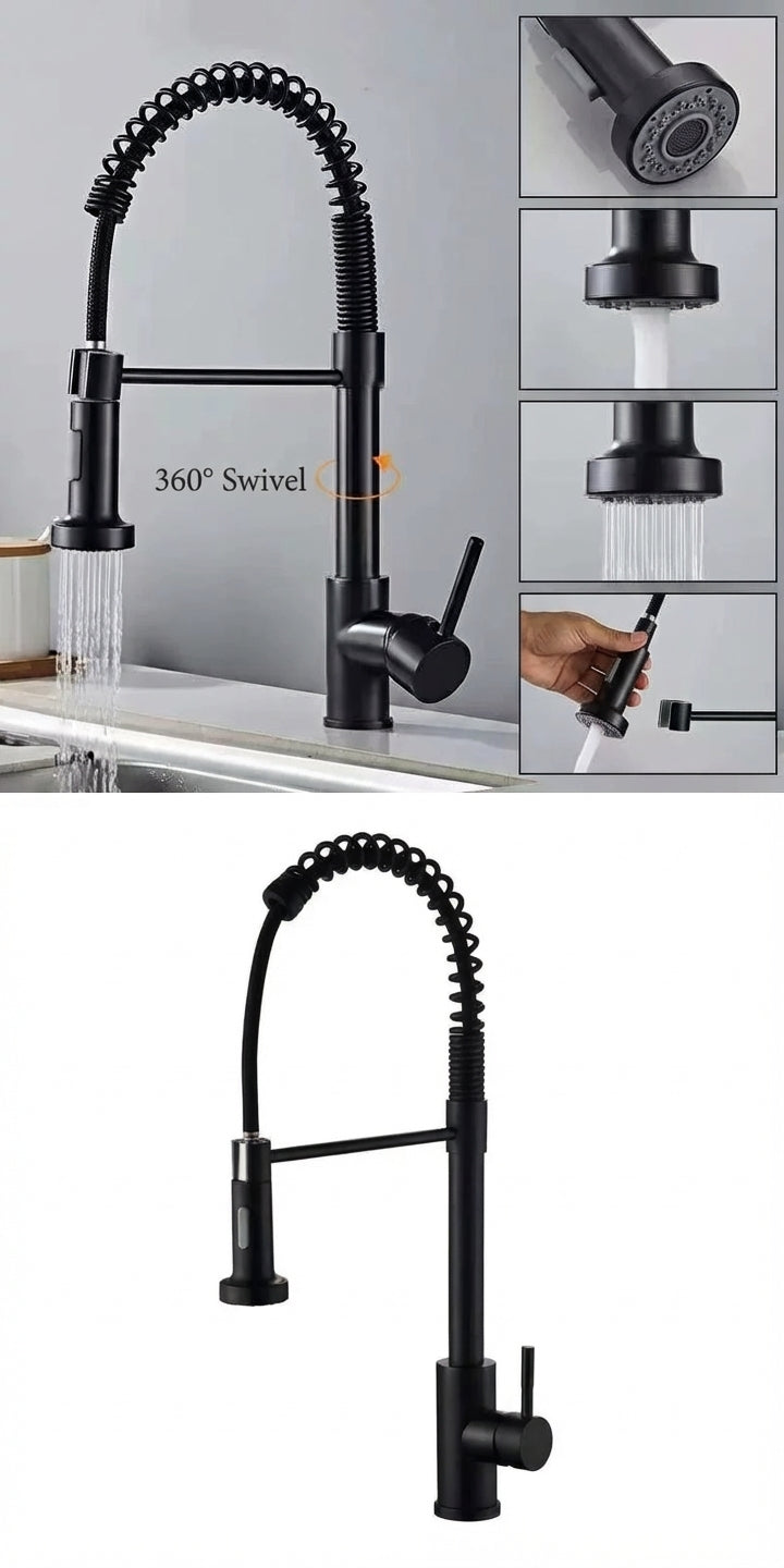 Premium Stainless Steel Commercial Pull-Down Kitchen Faucet