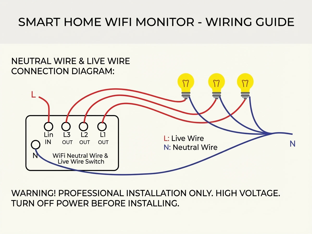 Smart WiFi Wall Light Switch with App & Voice Control