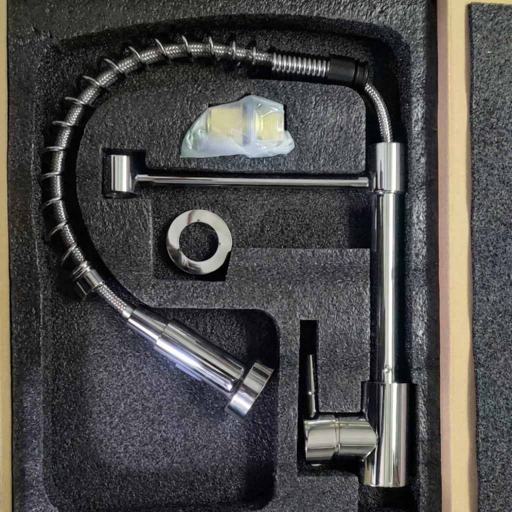Premium Stainless Steel Commercial Pull-Down Kitchen Faucet