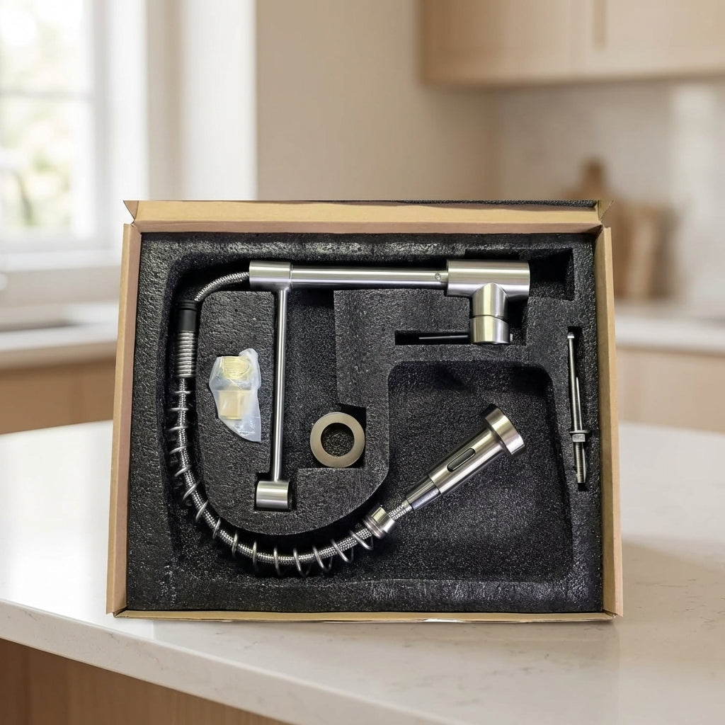 Premium Stainless Steel Commercial Pull-Down Kitchen Faucet