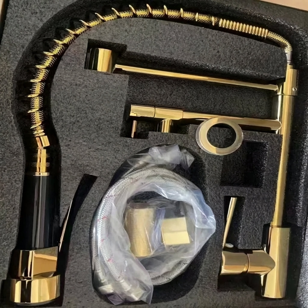 Premium Stainless Steel Commercial Pull-Down Kitchen Faucet