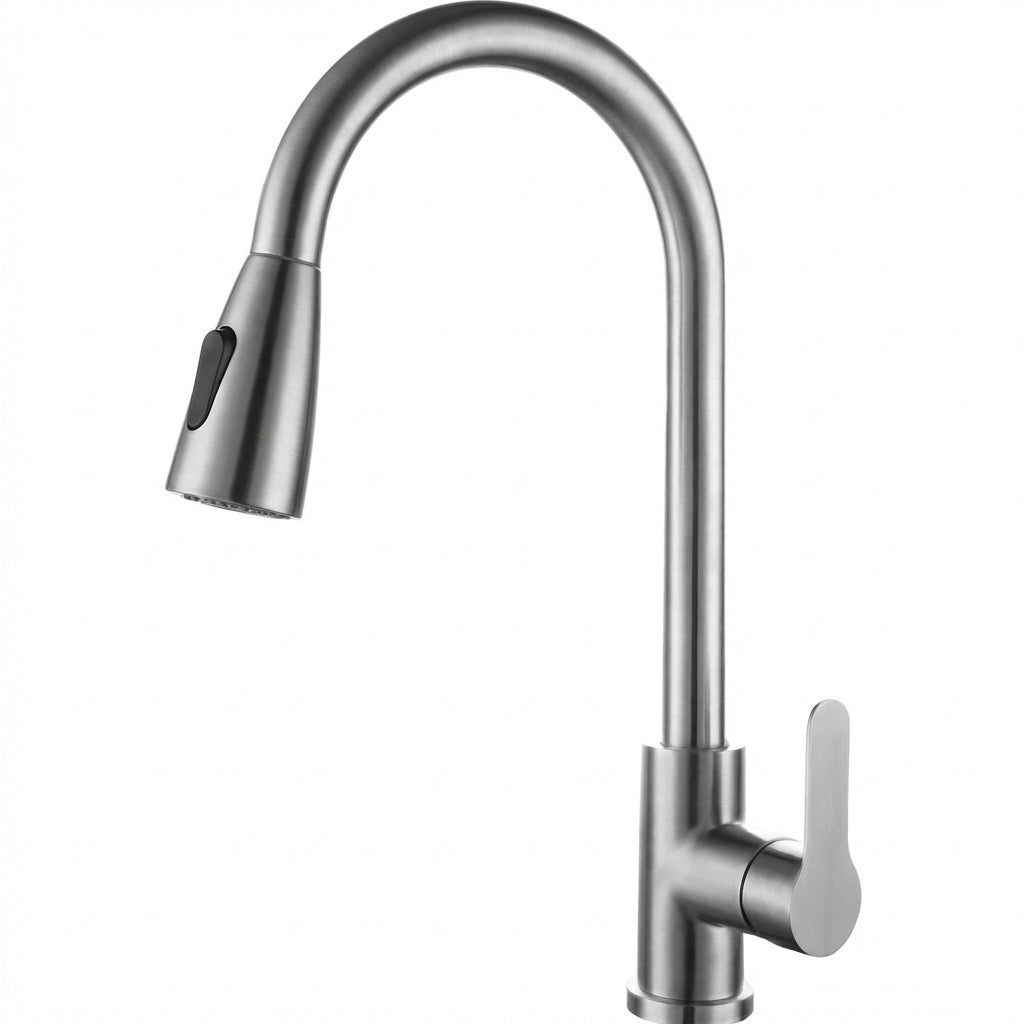 Premium High-Arc Pull-Down Kitchen Faucet with Dual-Function Sprayer