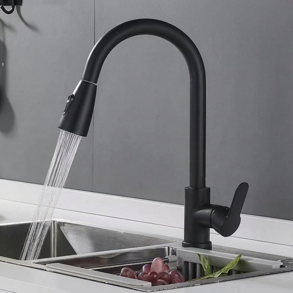 Premium High-Arc Pull-Down Kitchen Faucet with Dual-Function Sprayer