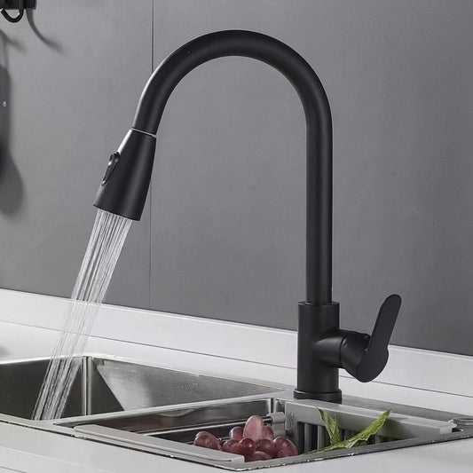 Premium High-Arc Pull-Down Kitchen Faucet with Dual-Function Sprayer