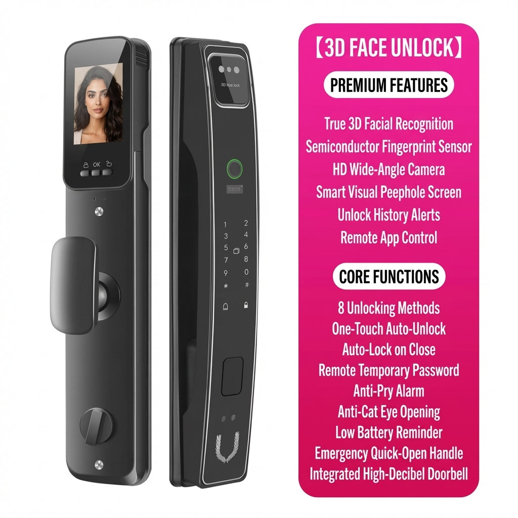 3D Face Recognition Smart Door Lock with Video Display