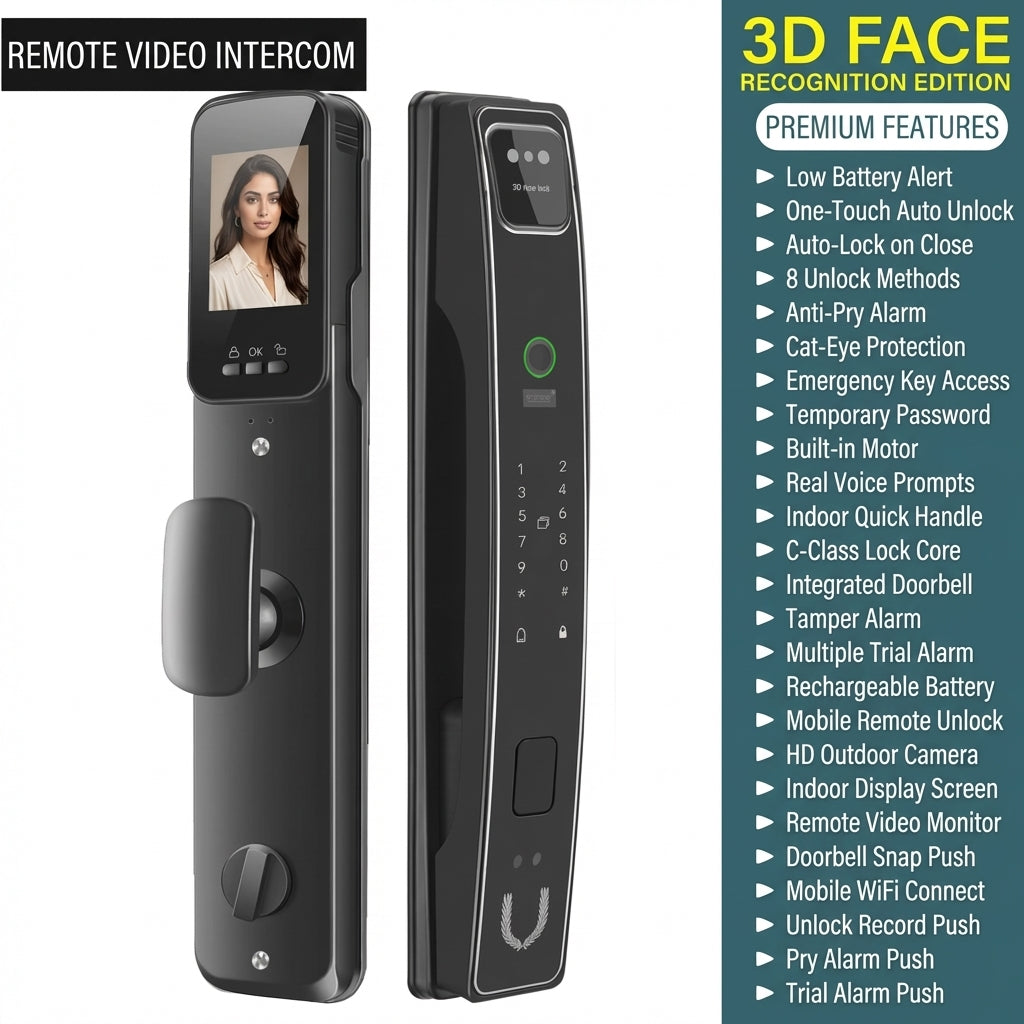 3D Face Recognition Smart Door Lock with Video Display