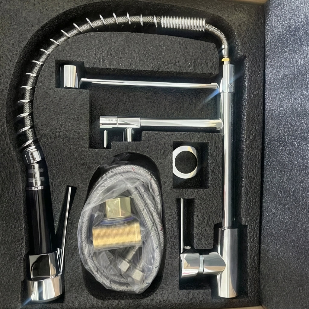 Premium Stainless Steel Commercial Pull-Down Kitchen Faucet