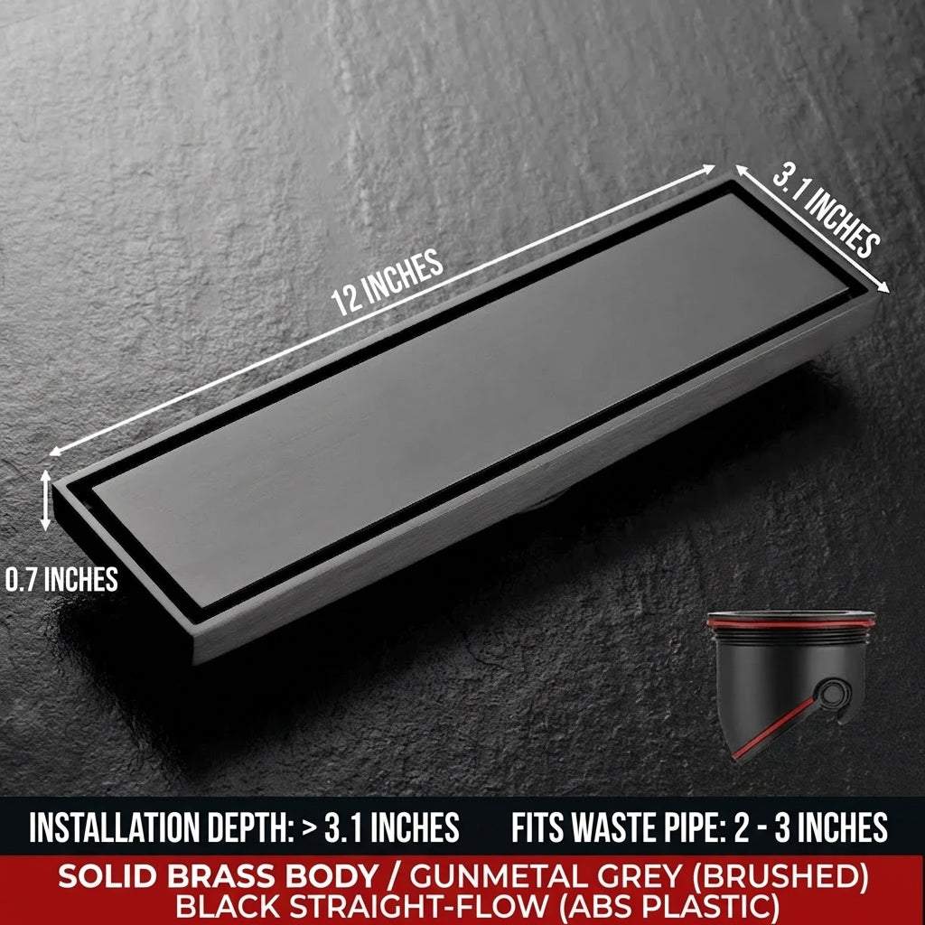 Premium Copper Tile-Insert Shower Drain Anti-Odor