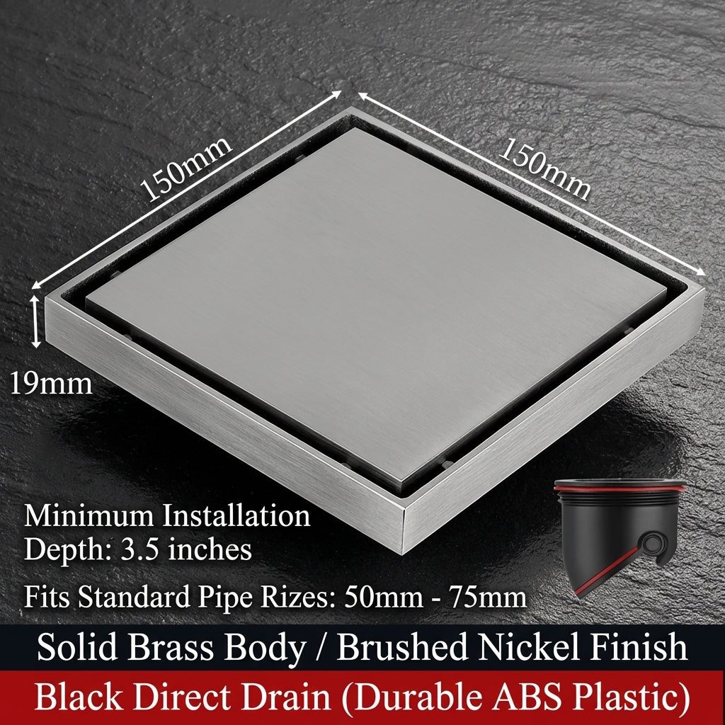 Premium Copper Tile-Insert Shower Drain Anti-Odor