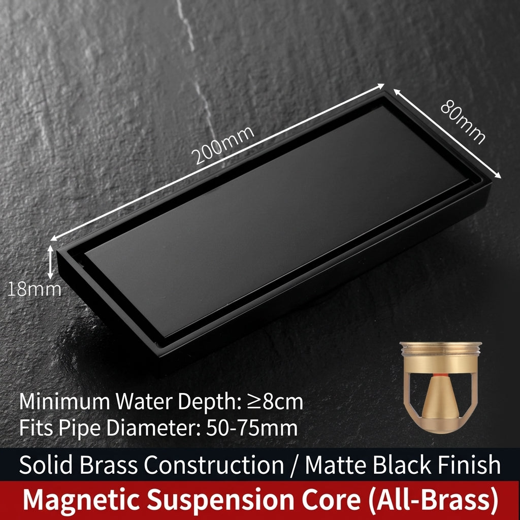 Premium Copper Tile-Insert Shower Drain Anti-Odor