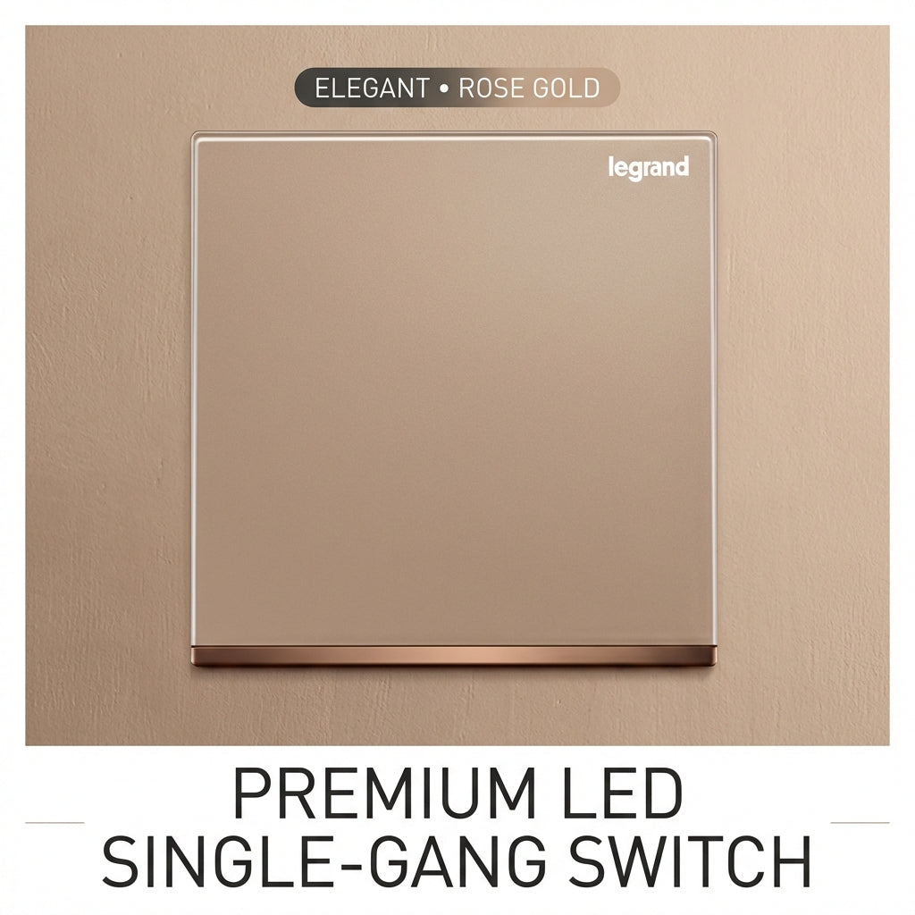 Legrand Rose Gold 13A Switched Wall Socket with USB