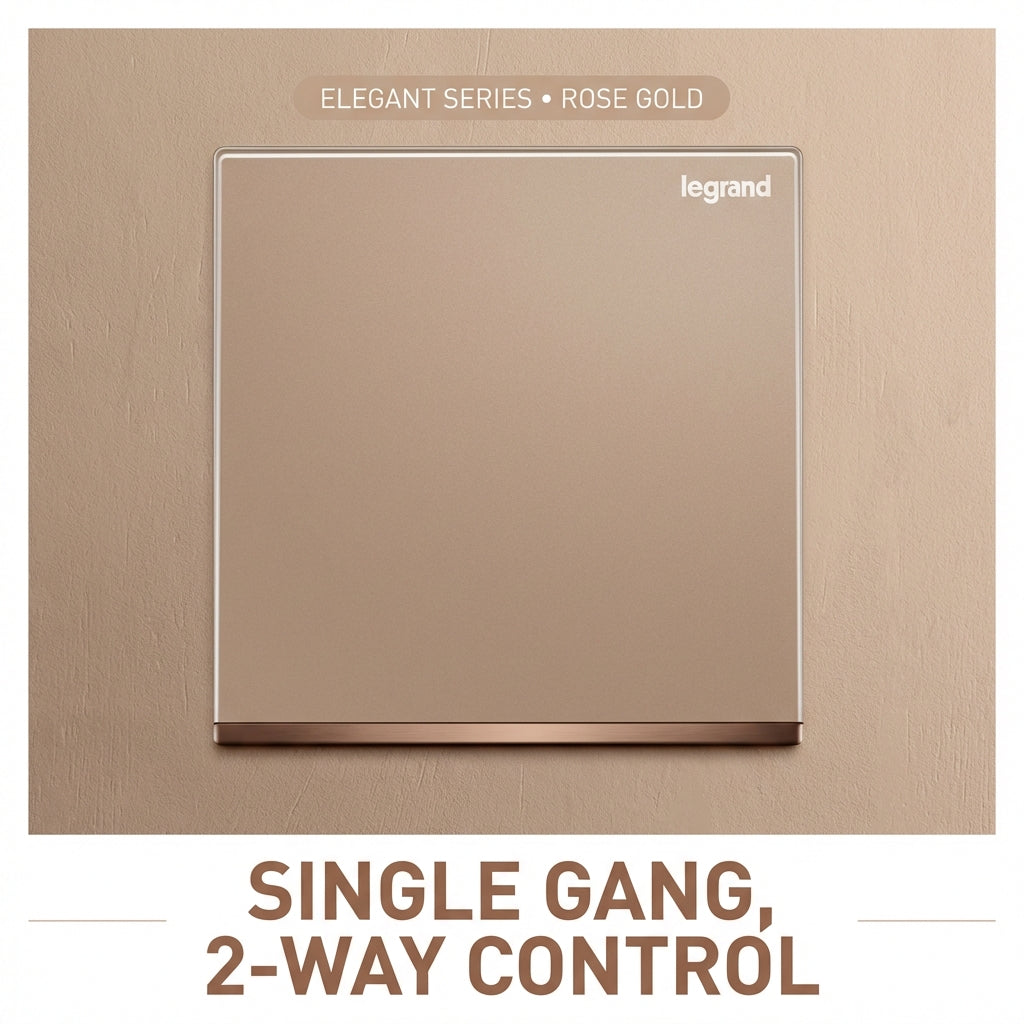 Legrand Rose Gold 13A Switched Wall Socket with USB
