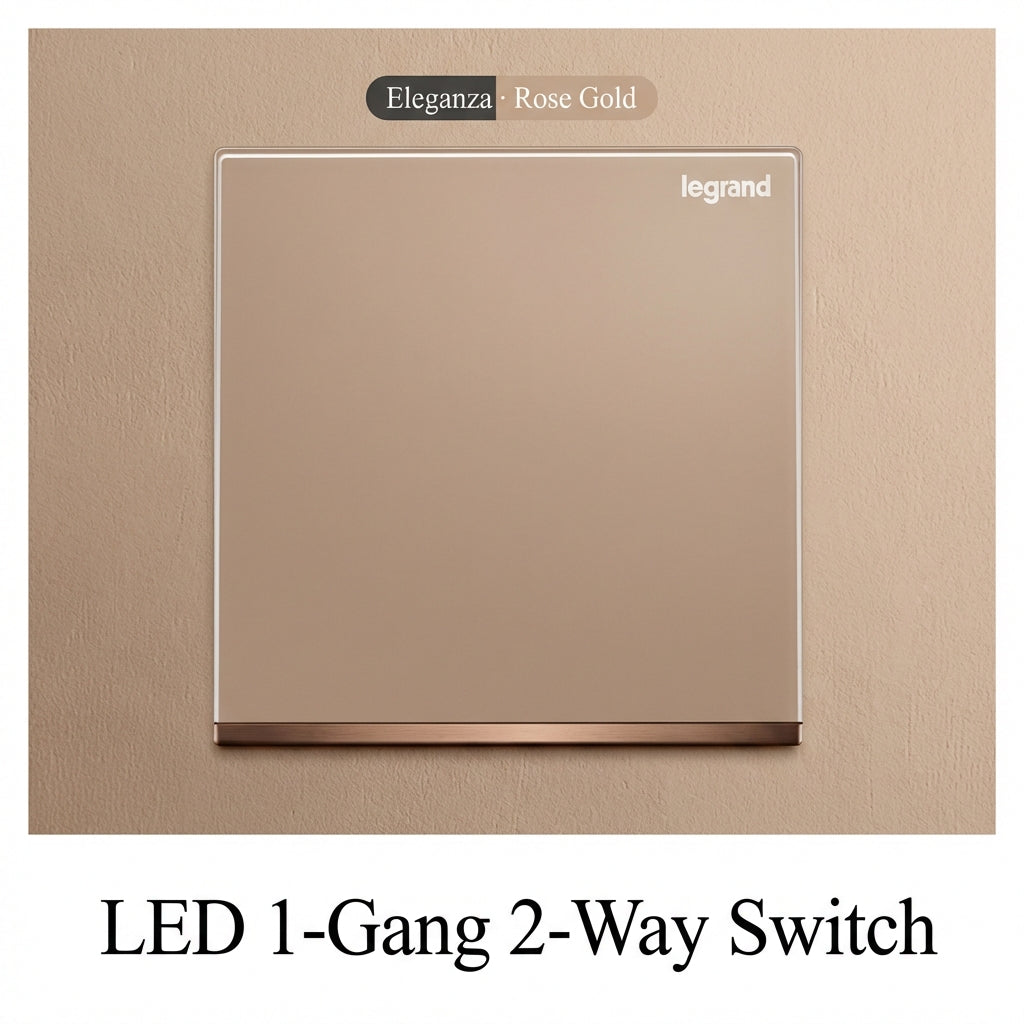 Legrand Rose Gold 13A Switched Wall Socket with USB