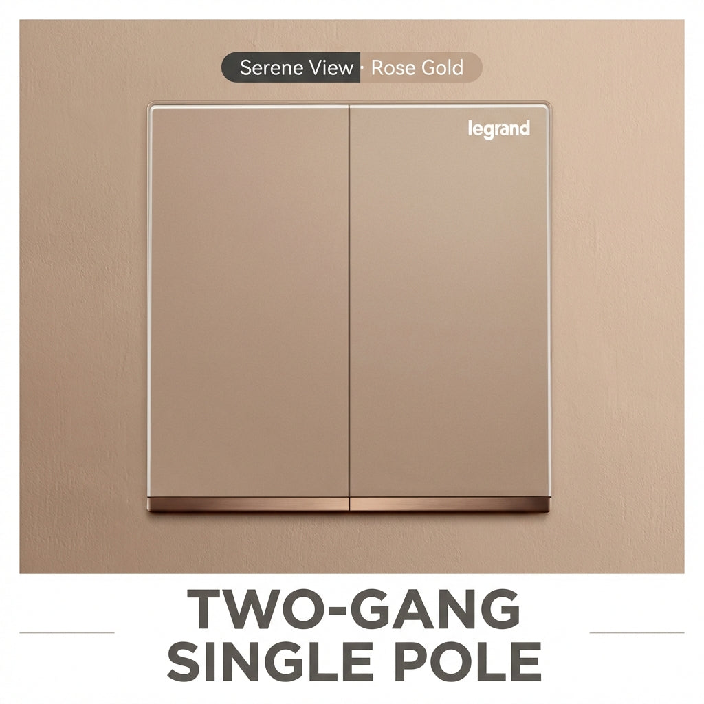 Legrand Rose Gold 13A Switched Wall Socket with USB