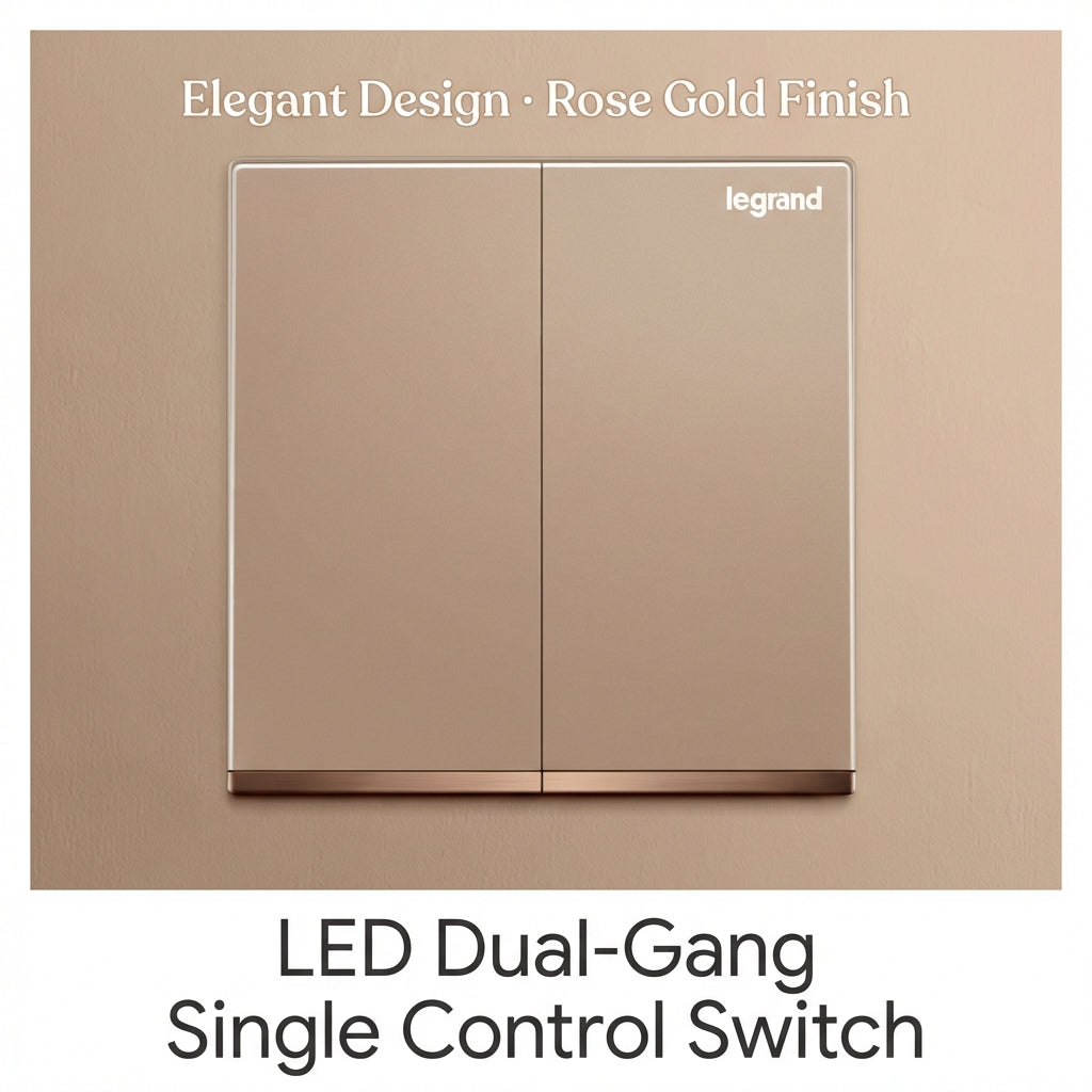 Legrand Rose Gold 13A Switched Wall Socket with USB