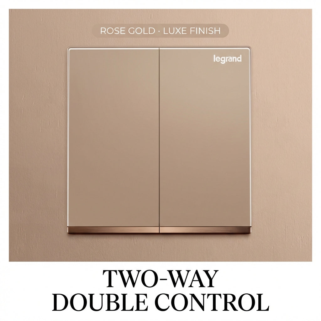Legrand Rose Gold 13A Switched Wall Socket with USB