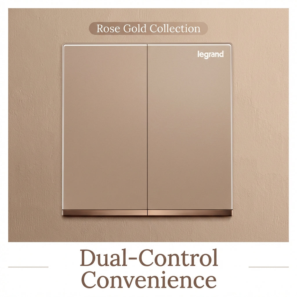 Legrand Rose Gold 13A Switched Wall Socket with USB
