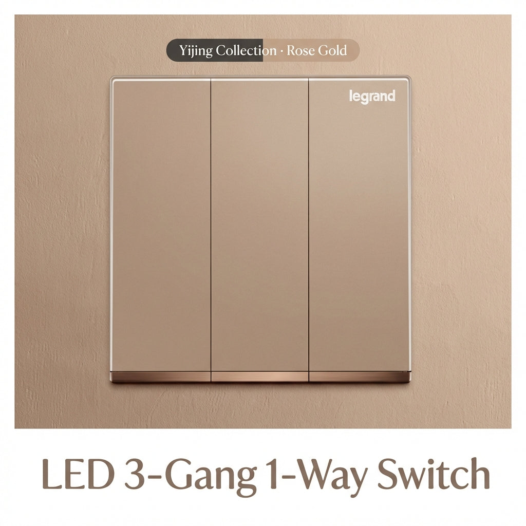 Legrand Rose Gold 13A Switched Wall Socket with USB