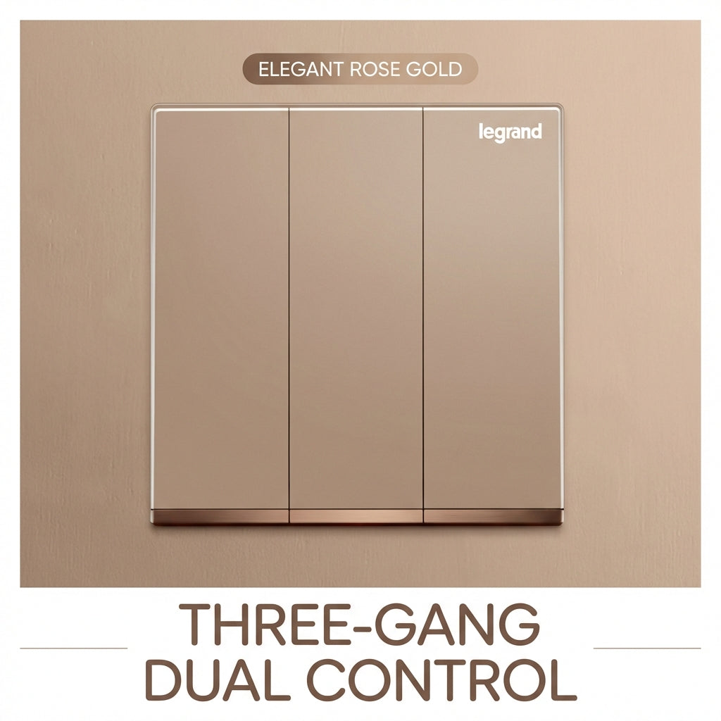 Legrand Rose Gold 13A Switched Wall Socket with USB