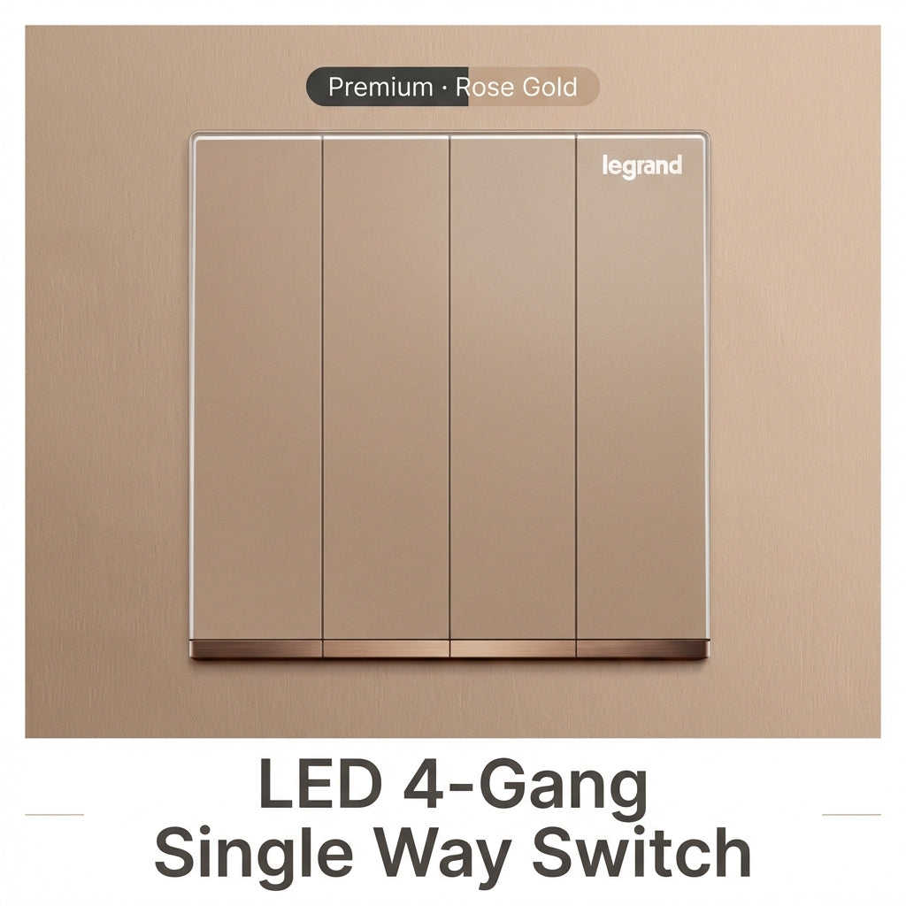 Legrand Rose Gold 13A Switched Wall Socket with USB