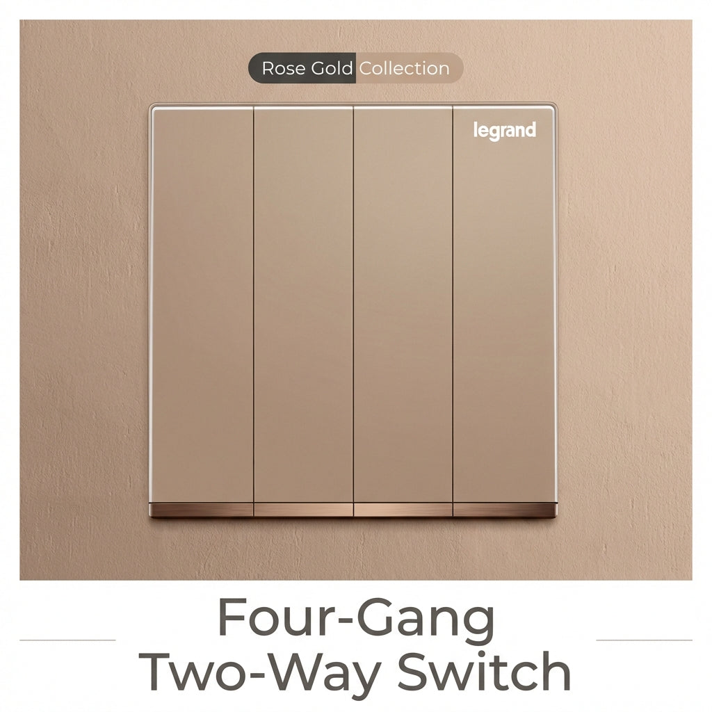 Legrand Rose Gold 13A Switched Wall Socket with USB