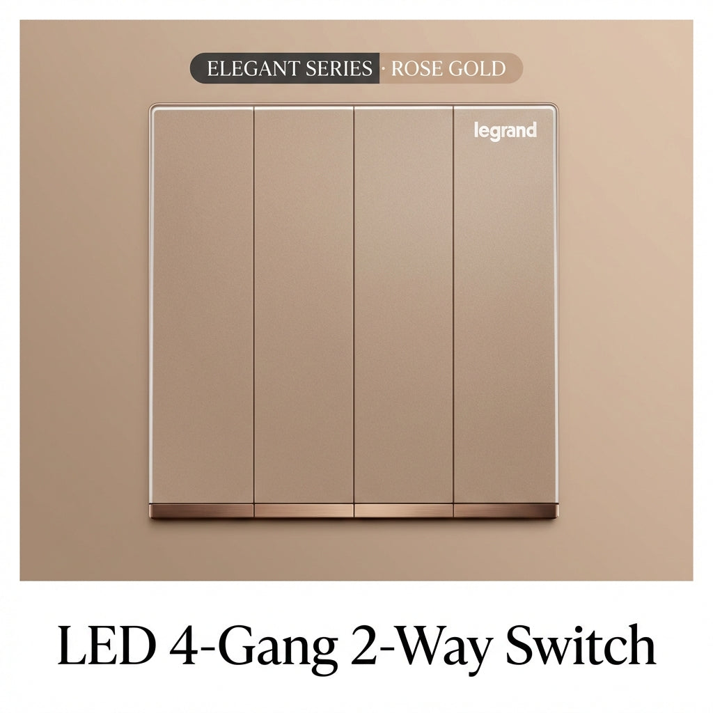 Legrand Rose Gold 13A Switched Wall Socket with USB