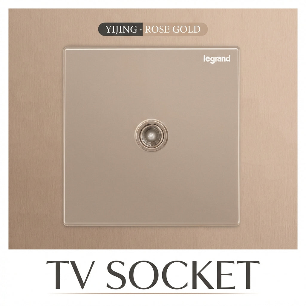 Legrand Rose Gold 13A Switched Wall Socket with USB
