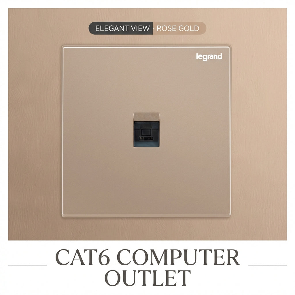 Legrand Rose Gold 13A Switched Wall Socket with USB