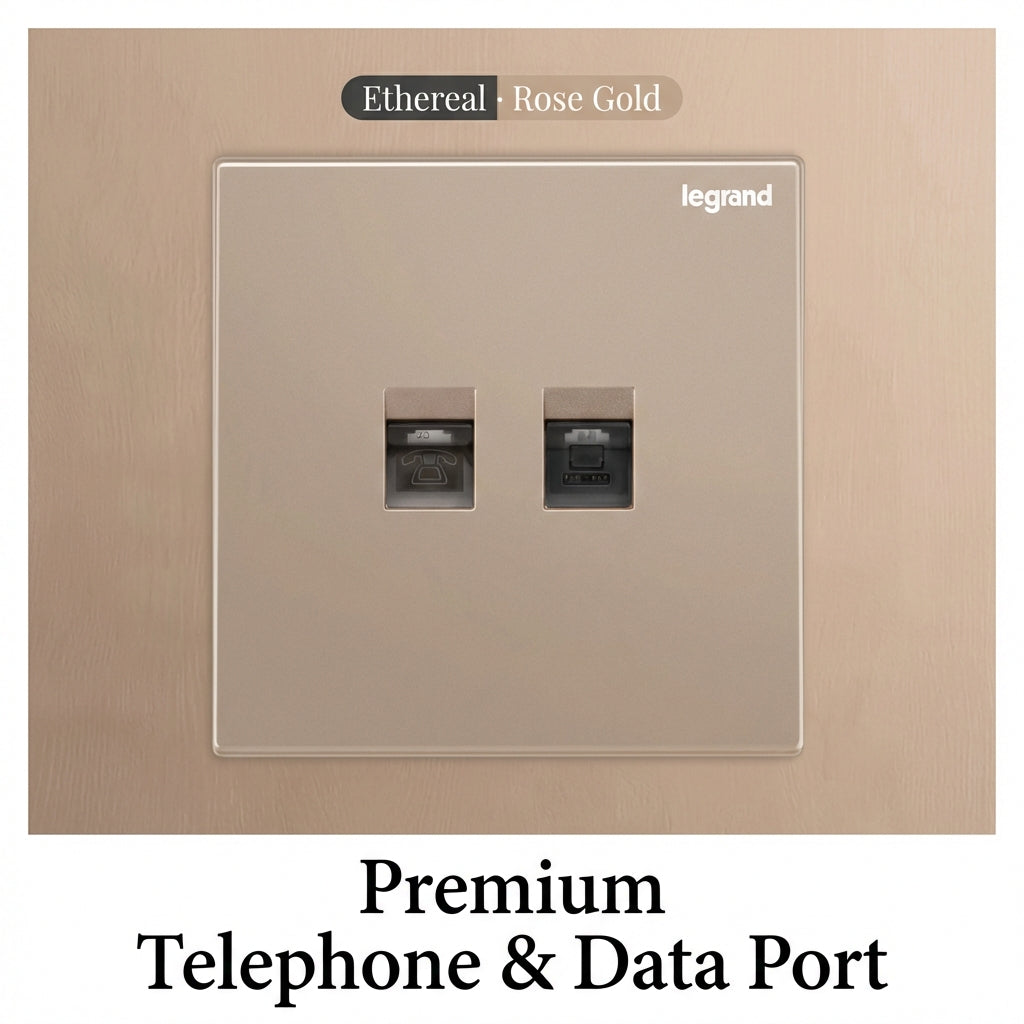 Legrand Rose Gold 13A Switched Wall Socket with USB